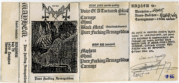 Pure Fucking Armageddon tape insert